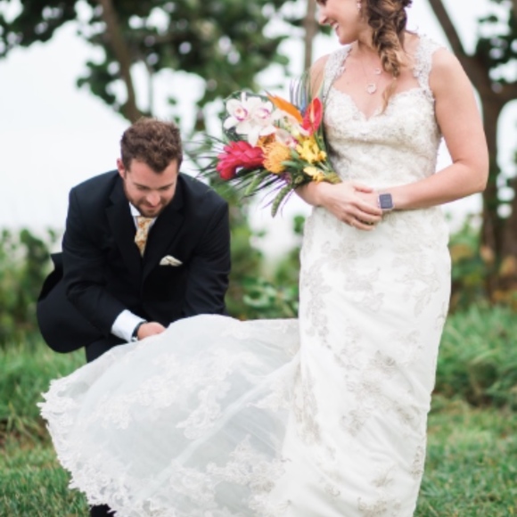 Maggie Sottero Jade 5MD056 wedding sz 10, street 6 - Picture 8 of 8